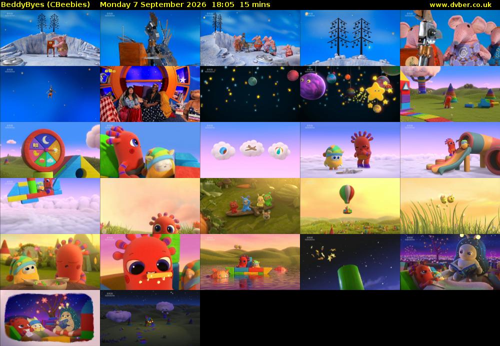 BeddyByes (CBeebies) Monday 7 September 2026 18:05 - 18:20
