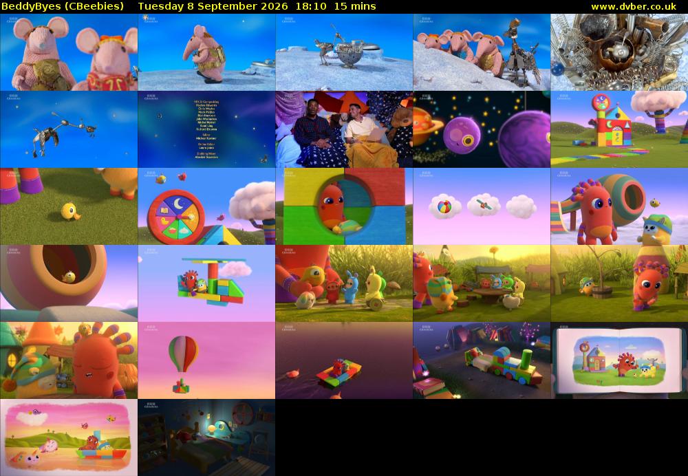BeddyByes (CBeebies) Tuesday 8 September 2026 18:10 - 18:25