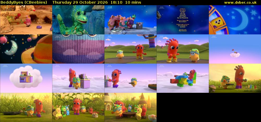 BeddyByes (CBeebies) Thursday 29 October 2026 18:10 - 18:20