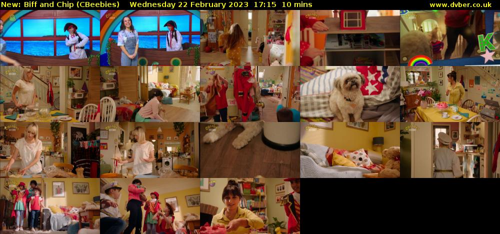 Biff and Chip (CBeebies) Wednesday 22 February 2023 17:15 - 17:25