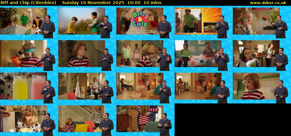 Biff and Chip (CBeebies) Sunday 16 November 2025 16:00 - 16:10