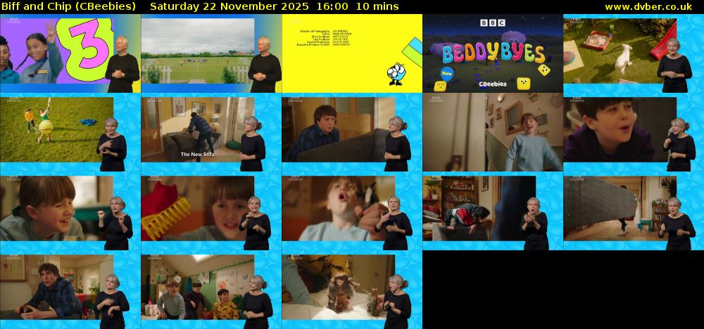 Biff and Chip (CBeebies) Saturday 22 November 2025 16:00 - 16:10