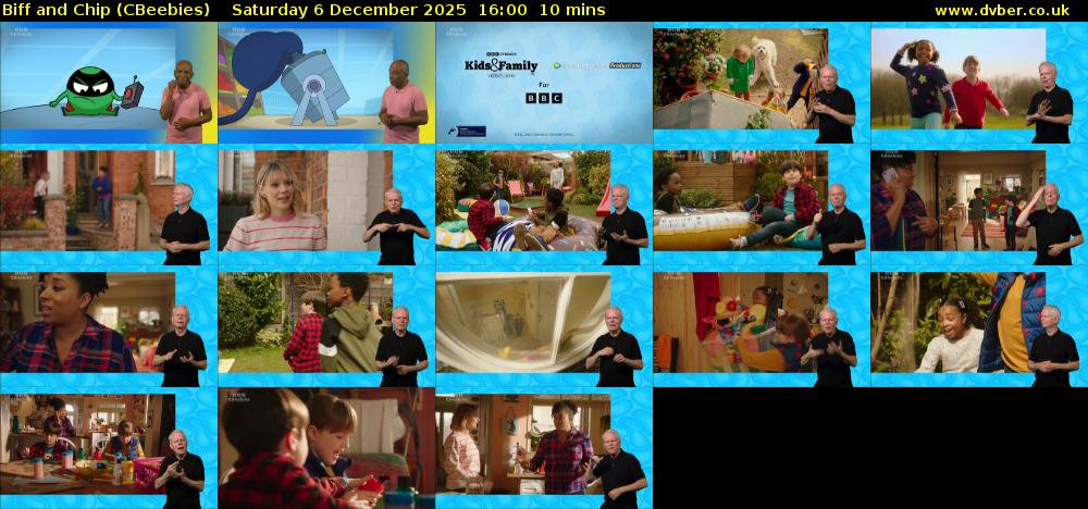 Biff and Chip (CBeebies) Saturday 6 December 2025 16:00 - 16:10