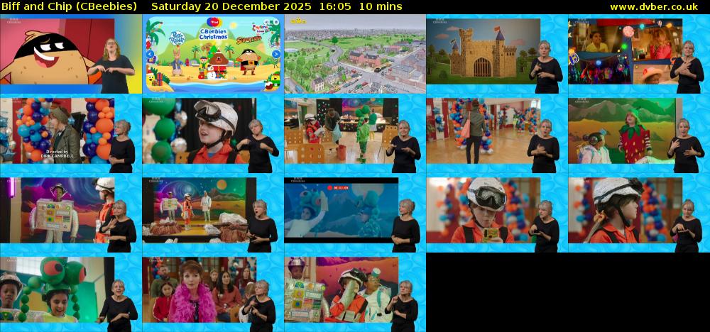 Biff and Chip (CBeebies) Saturday 20 December 2025 16:05 - 16:15