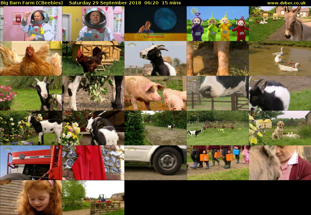 Big Barn Farm (CBeebies) Saturday 29 September 2018 06:20 - 06:35