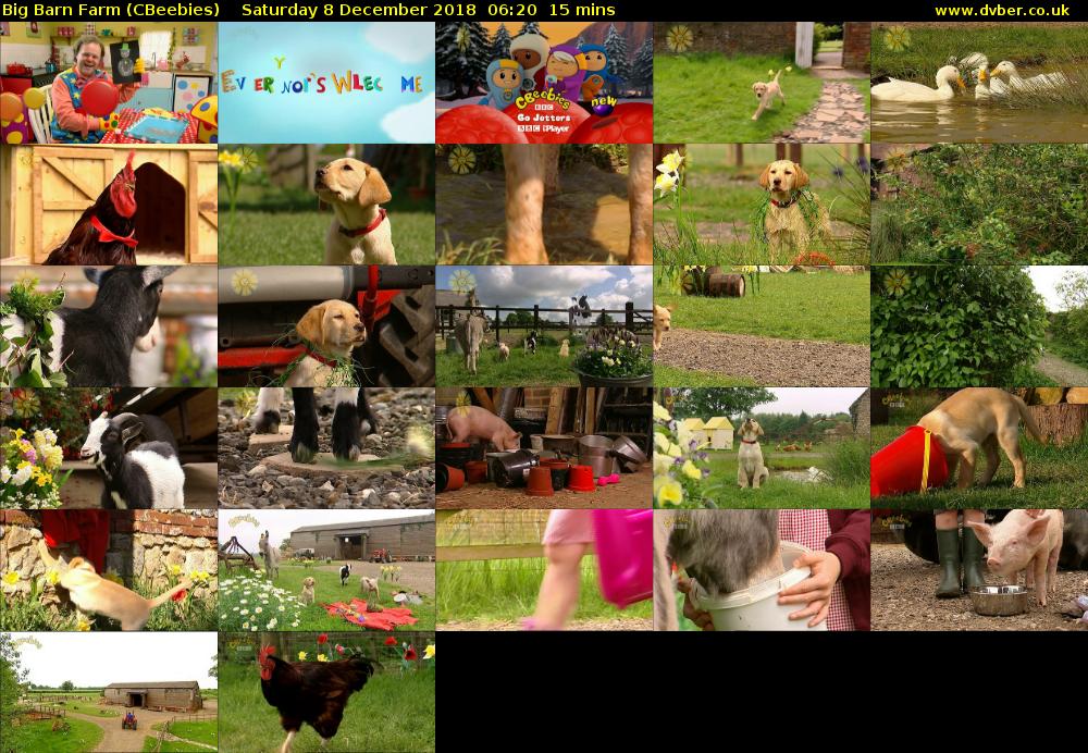 Big Barn Farm (CBeebies) Saturday 8 December 2018 06:20 - 06:35