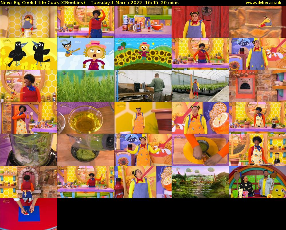 Big Cook Little Cook (CBeebies) Tuesday 1 March 2022 16:45 - 17:05