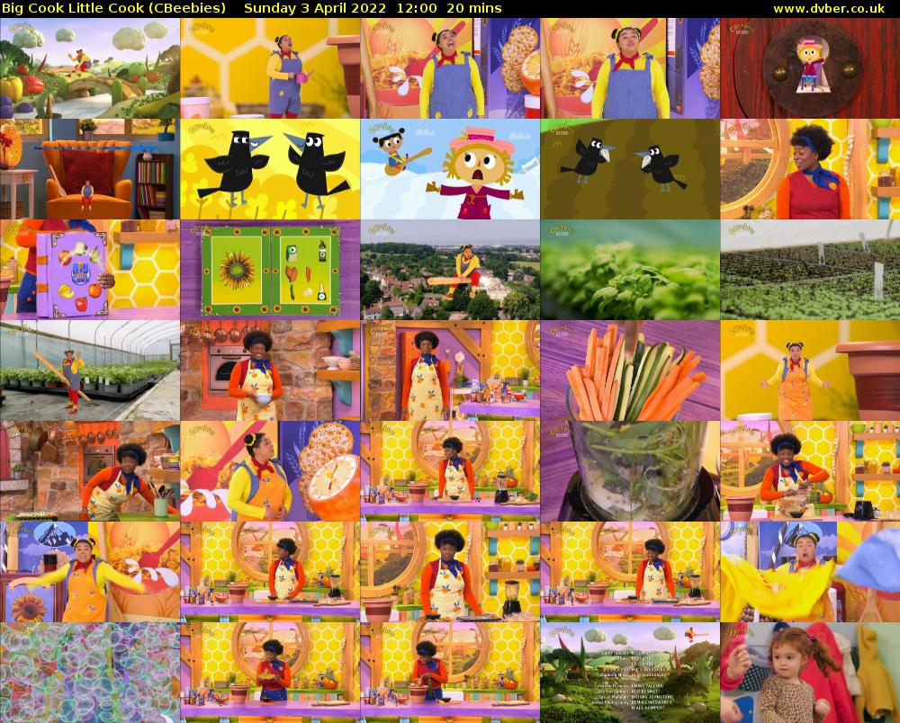 Big Cook Little Cook (CBeebies) Sunday 3 April 2022 12:00 - 12:20