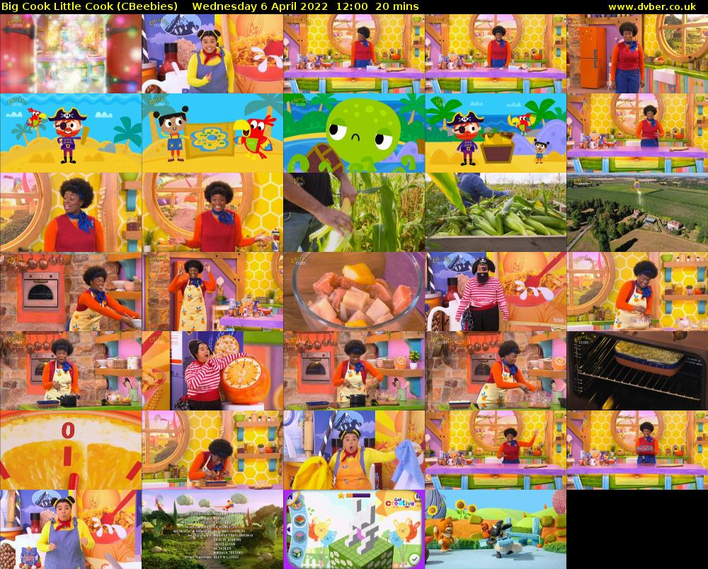 Big Cook Little Cook (CBeebies) Wednesday 6 April 2022 12:00 - 12:20