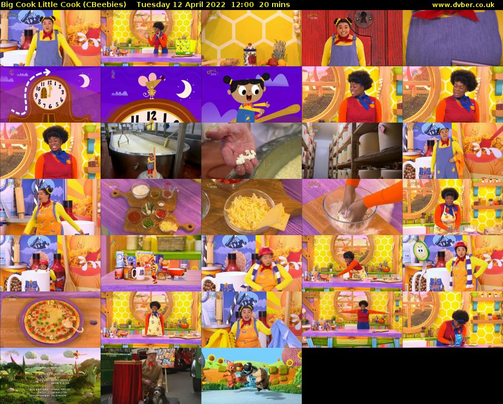 Big Cook Little Cook (CBeebies) Tuesday 12 April 2022 12:00 - 12:20