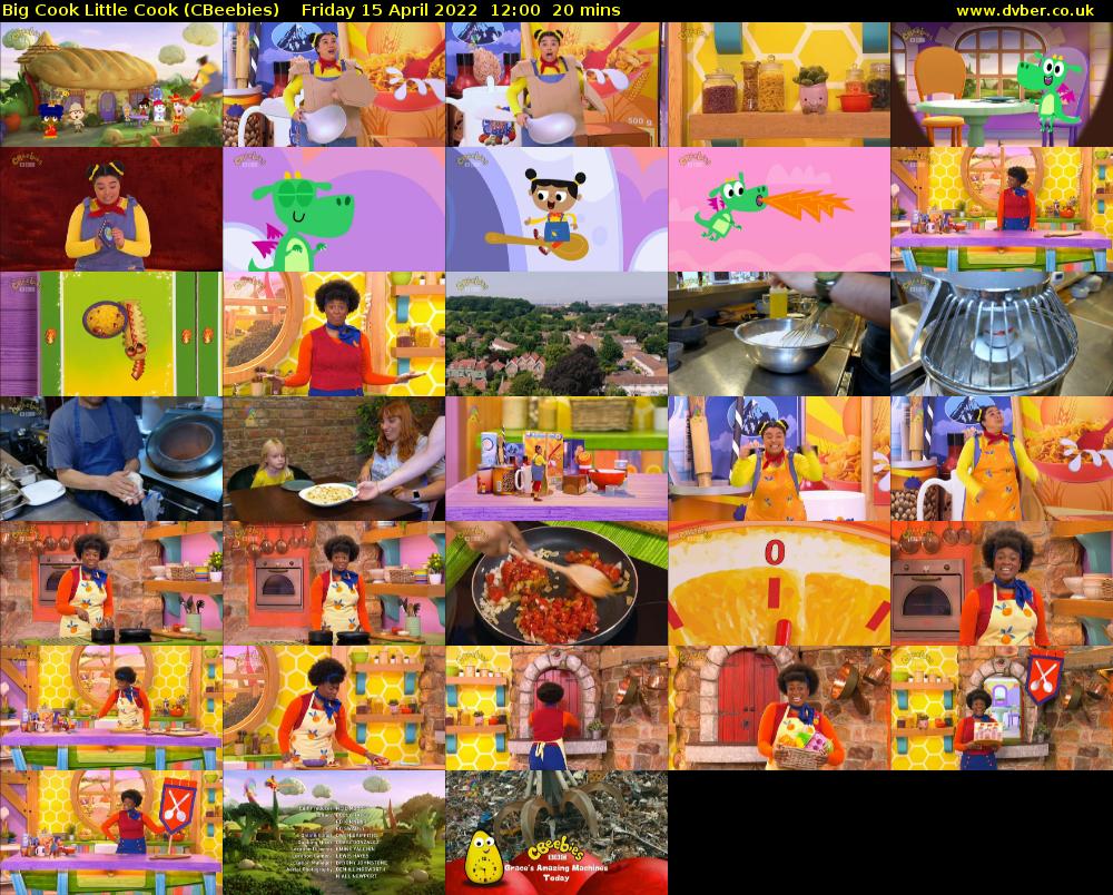 Big Cook Little Cook (CBeebies) Friday 15 April 2022 12:00 - 12:20