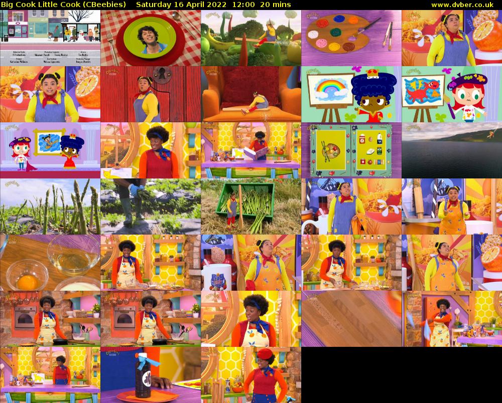 Big Cook Little Cook (CBeebies) Saturday 16 April 2022 12:00 - 12:20