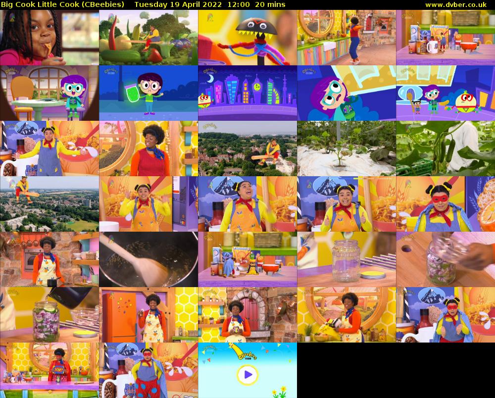 Big Cook Little Cook (CBeebies) Tuesday 19 April 2022 12:00 - 12:20