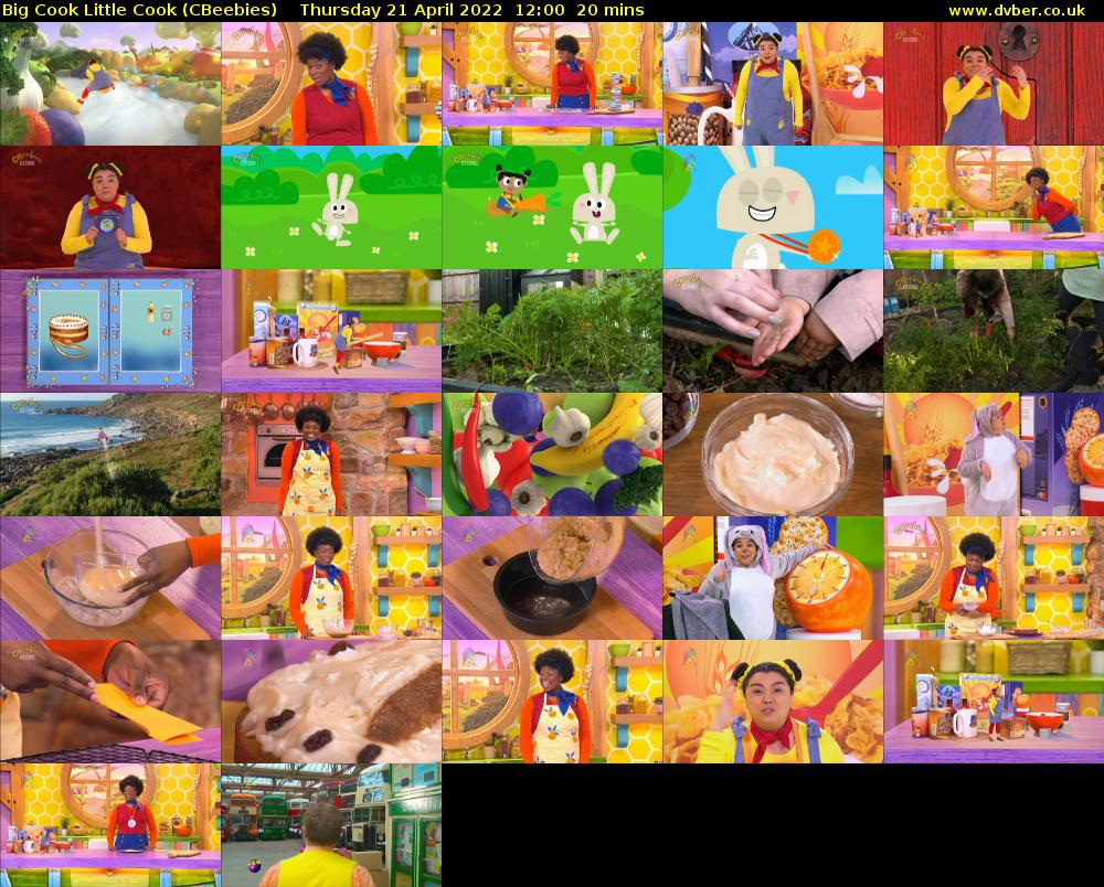 Big Cook Little Cook (CBeebies) Thursday 21 April 2022 12:00 - 12:20