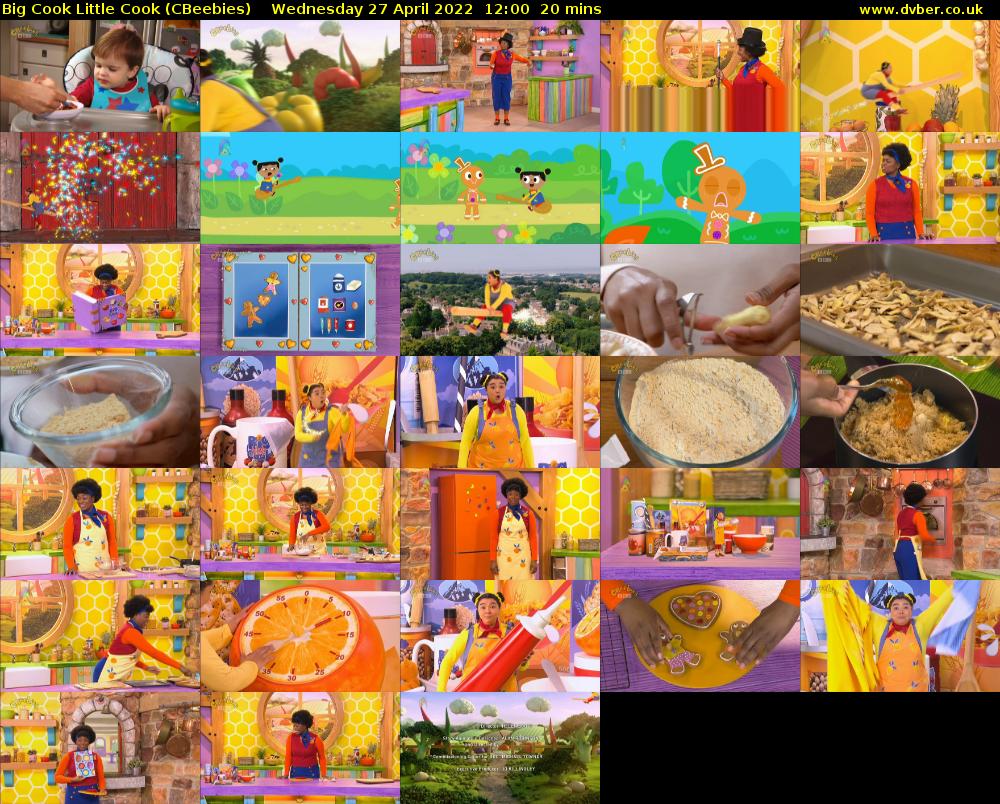Big Cook Little Cook (CBeebies) Wednesday 27 April 2022 12:00 - 12:20