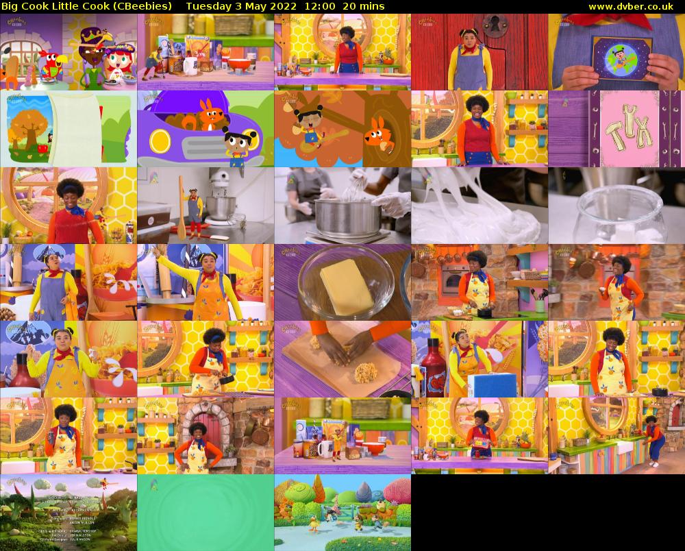 Big Cook Little Cook (CBeebies) Tuesday 3 May 2022 12:00 - 12:20