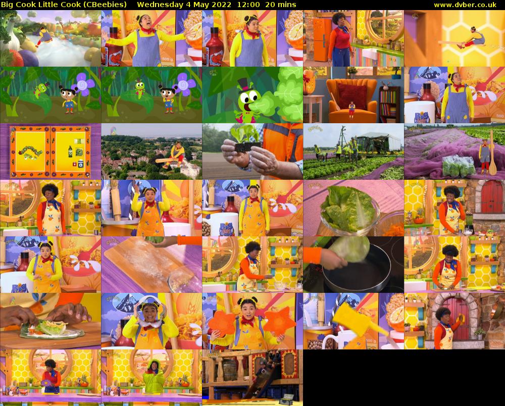 Big Cook Little Cook (CBeebies) Wednesday 4 May 2022 12:00 - 12:20