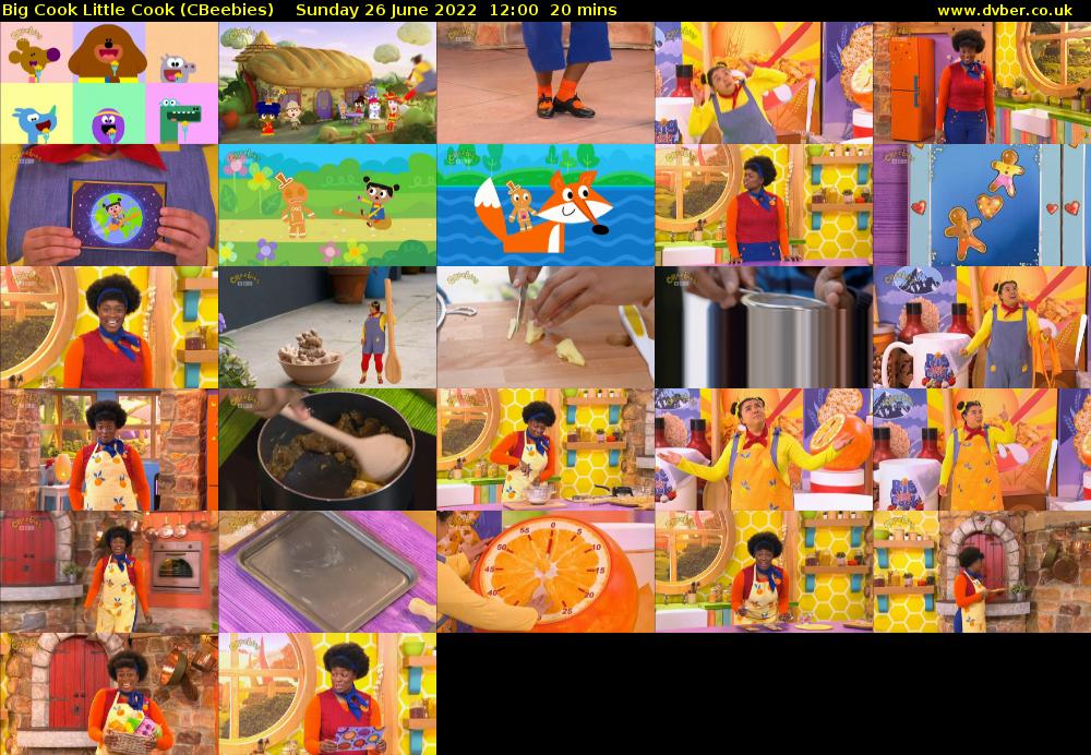 Big Cook Little Cook (CBeebies) Sunday 26 June 2022 12:00 - 12:20