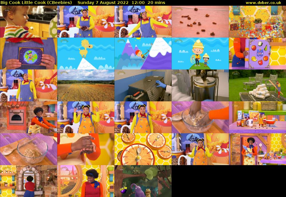 Big Cook Little Cook (CBeebies) Sunday 7 August 2022 12:00 - 12:20