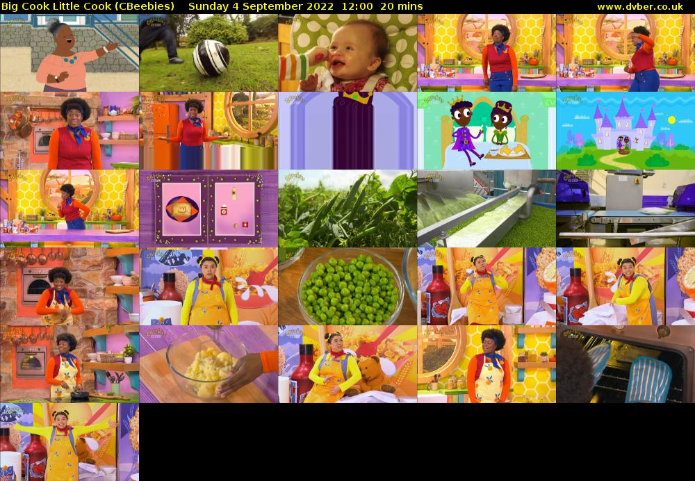 Big Cook Little Cook (CBeebies) Sunday 4 September 2022 12:00 - 12:20
