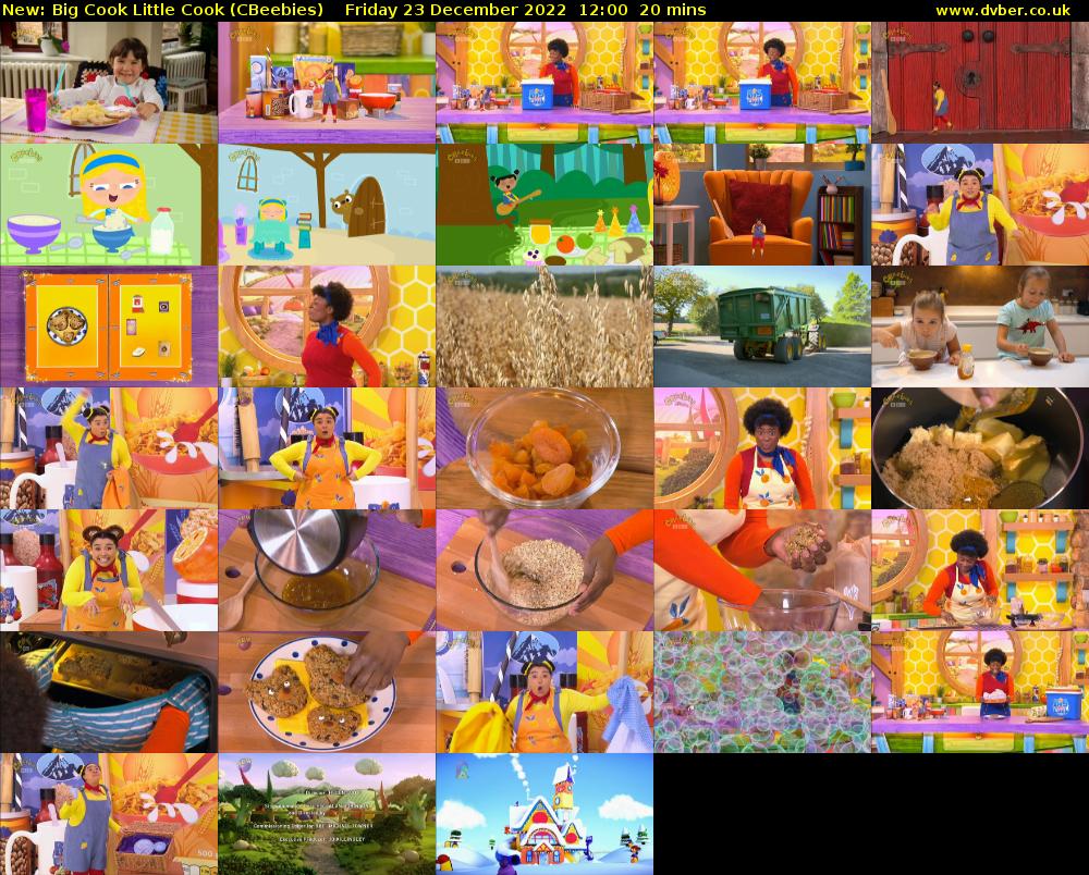 Big Cook Little Cook (CBeebies) Friday 23 December 2022 12:00 - 12:20