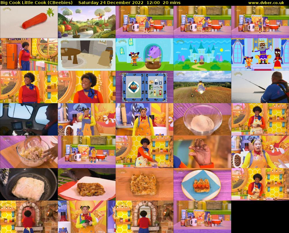 Big Cook Little Cook (CBeebies) Saturday 24 December 2022 12:00 - 12:20