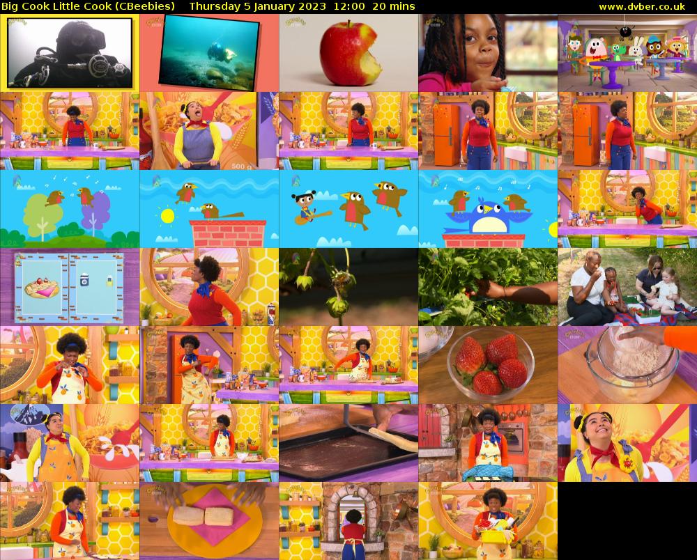 Big Cook Little Cook (CBeebies) Thursday 5 January 2023 12:00 - 12:20