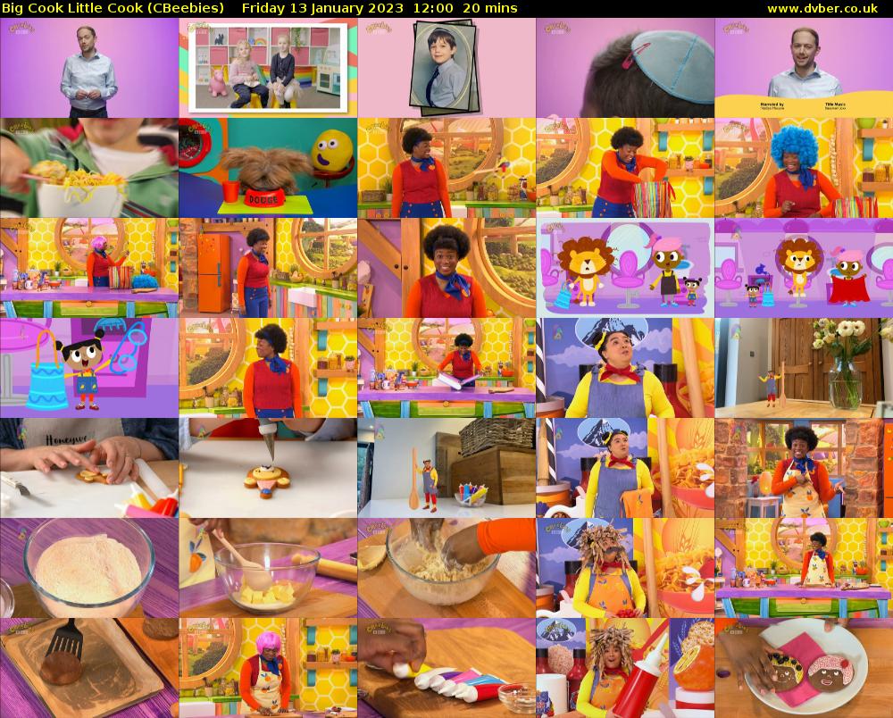 Big Cook Little Cook (CBeebies) Friday 13 January 2023 12:00 - 12:20