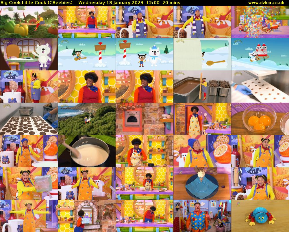 Big Cook Little Cook (CBeebies) Wednesday 18 January 2023 12:00 - 12:20