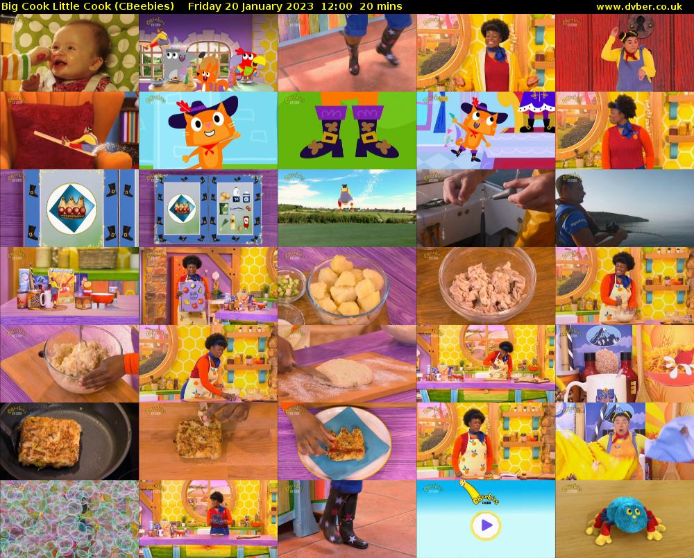 Big Cook Little Cook (CBeebies) Friday 20 January 2023 12:00 - 12:20