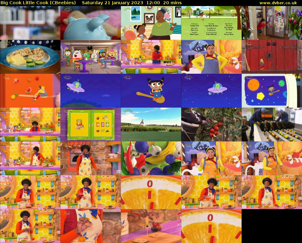 Big Cook Little Cook (CBeebies) Saturday 21 January 2023 12:00 - 12:20