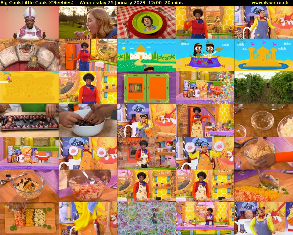 Big Cook Little Cook (CBeebies) Wednesday 25 January 2023 12:00 - 12:20