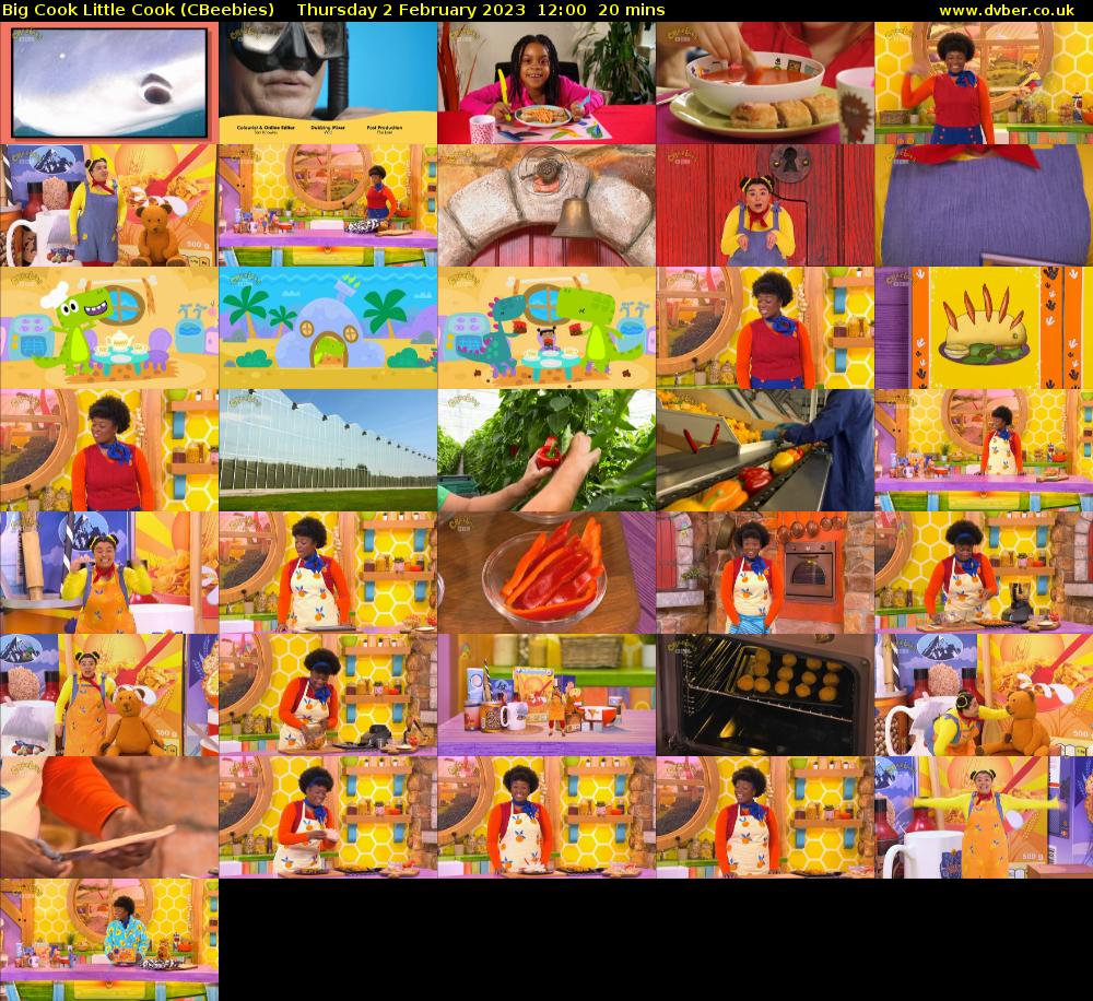 Big Cook Little Cook (CBeebies) Thursday 2 February 2023 12:00 - 12:20