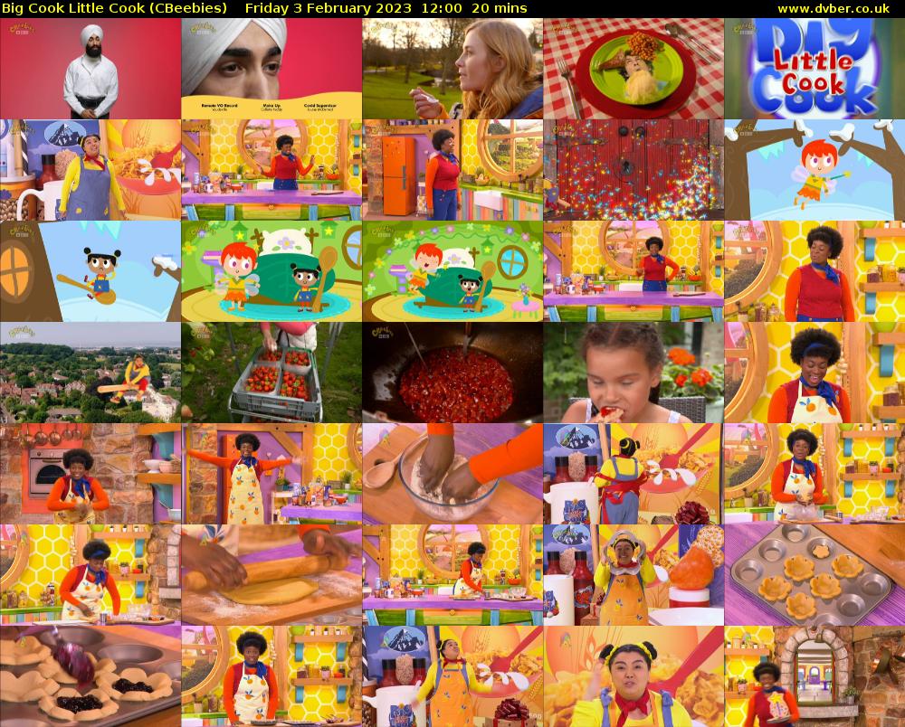 Big Cook Little Cook (CBeebies) Friday 3 February 2023 12:00 - 12:20