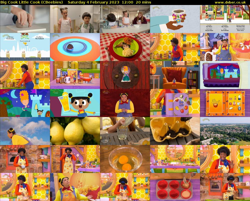 Big Cook Little Cook (CBeebies) Saturday 4 February 2023 12:00 - 12:20