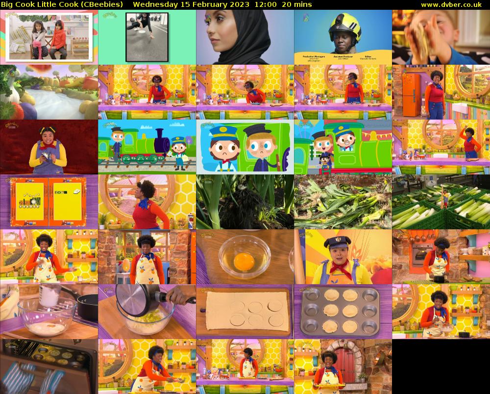 Big Cook Little Cook (CBeebies) Wednesday 15 February 2023 12:00 - 12:20