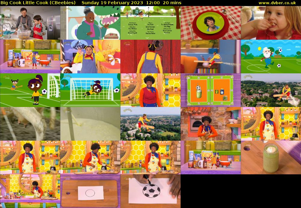 Big Cook Little Cook (CBeebies) Sunday 19 February 2023 12:00 - 12:20
