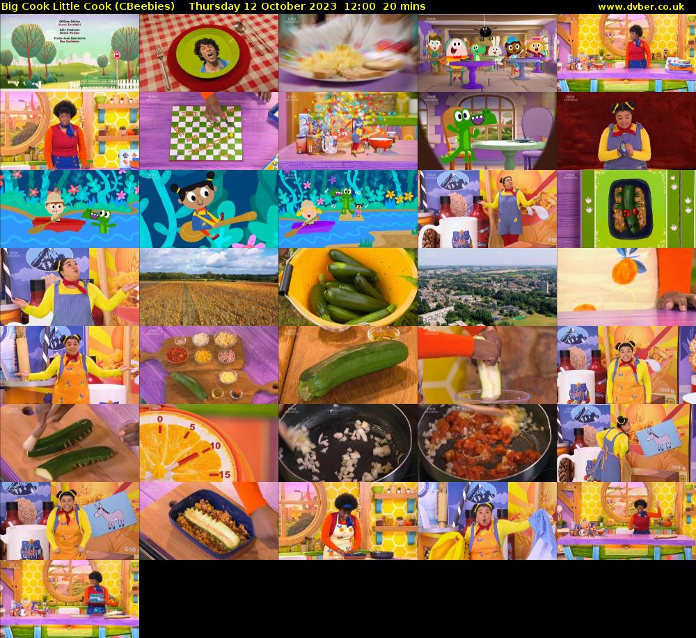 Big Cook Little Cook (CBeebies) Thursday 12 October 2023 12:00 - 12:20