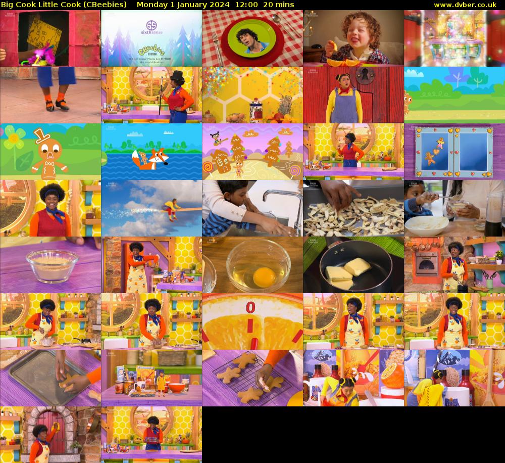 Big Cook Little Cook (CBeebies) Monday 1 January 2024 12:00 - 12:20