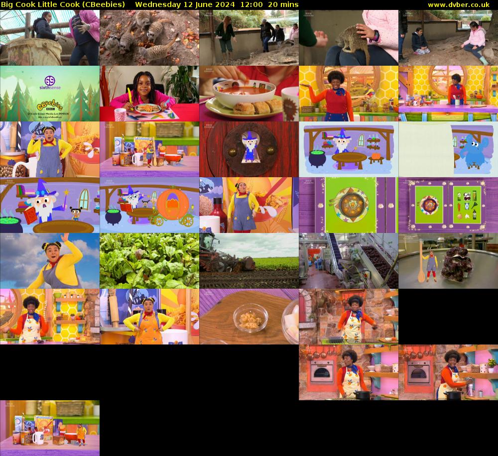 Big Cook Little Cook (CBeebies) Wednesday 12 June 2024 12:00 - 12:20