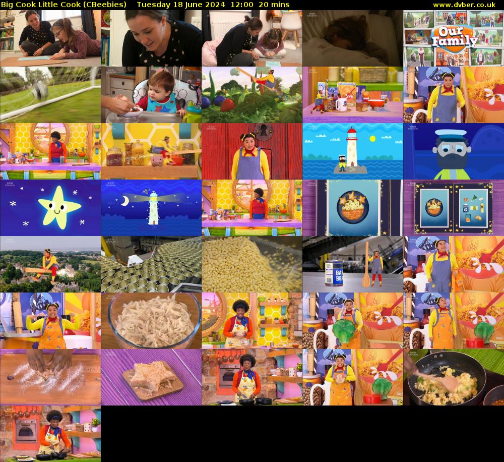 Big Cook Little Cook (CBeebies) Tuesday 18 June 2024 12:00 - 12:20