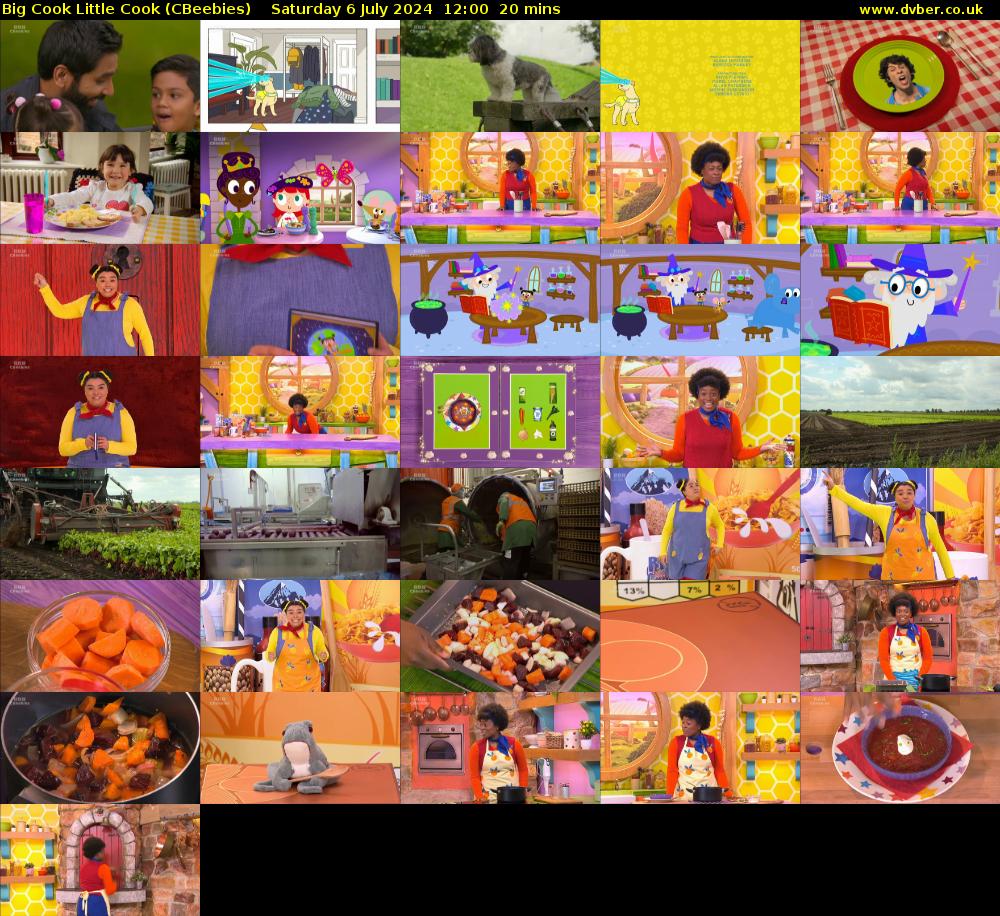 Big Cook Little Cook (CBeebies) Saturday 6 July 2024 12:00 - 12:20