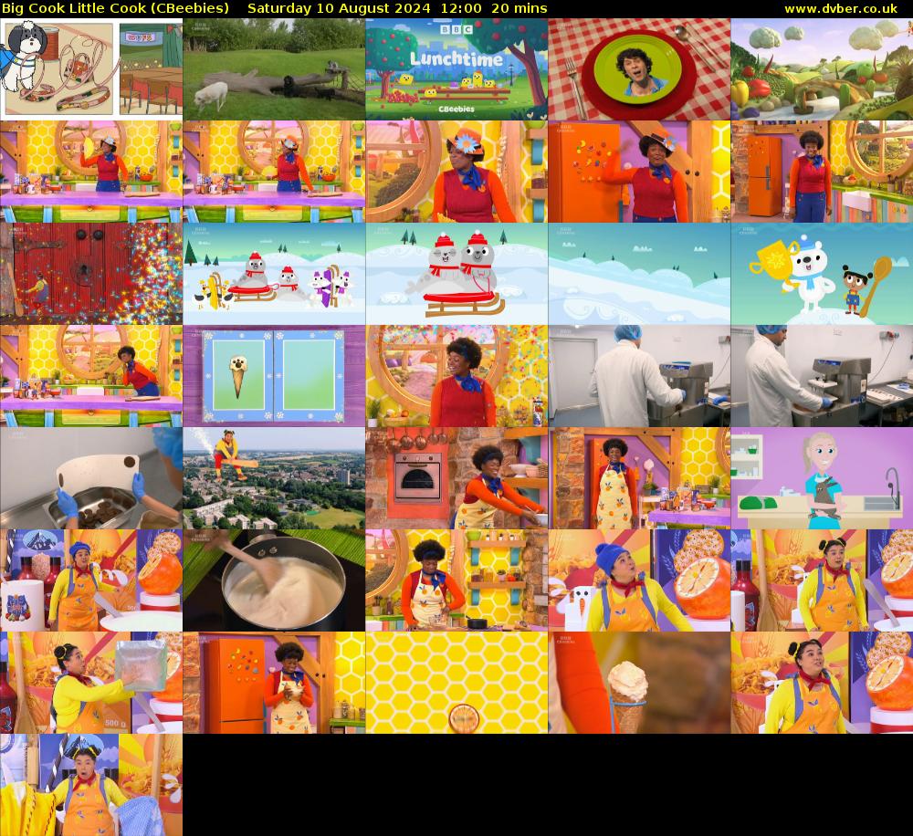 Big Cook Little Cook (CBeebies) Saturday 10 August 2024 12:00 - 12:20