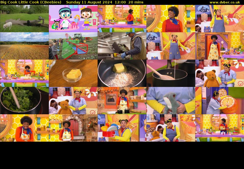 Big Cook Little Cook (CBeebies) Sunday 11 August 2024 12:00 - 12:20