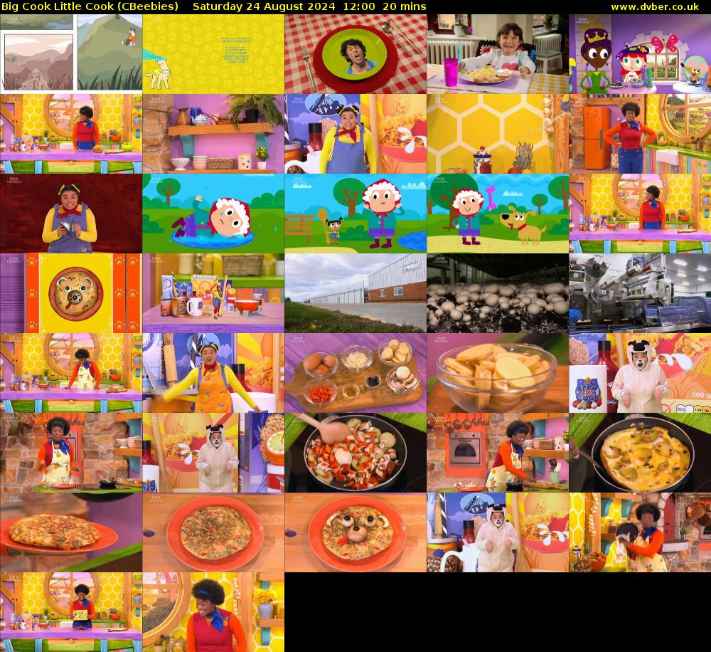 Big Cook Little Cook (CBeebies) Saturday 24 August 2024 12:00 - 12:20