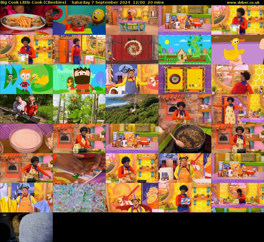 Big Cook Little Cook (CBeebies) Saturday 7 September 2024 12:00 - 12:20