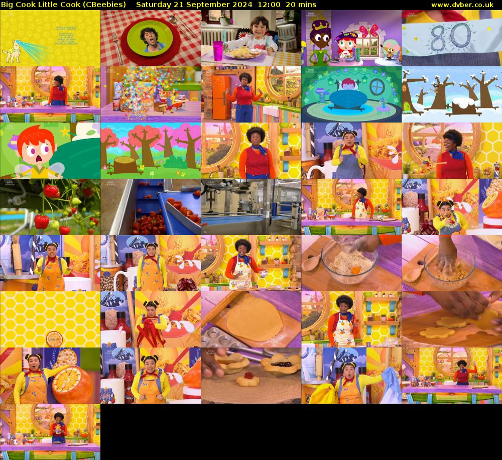 Big Cook Little Cook (CBeebies) Saturday 21 September 2024 12:00 - 12:20