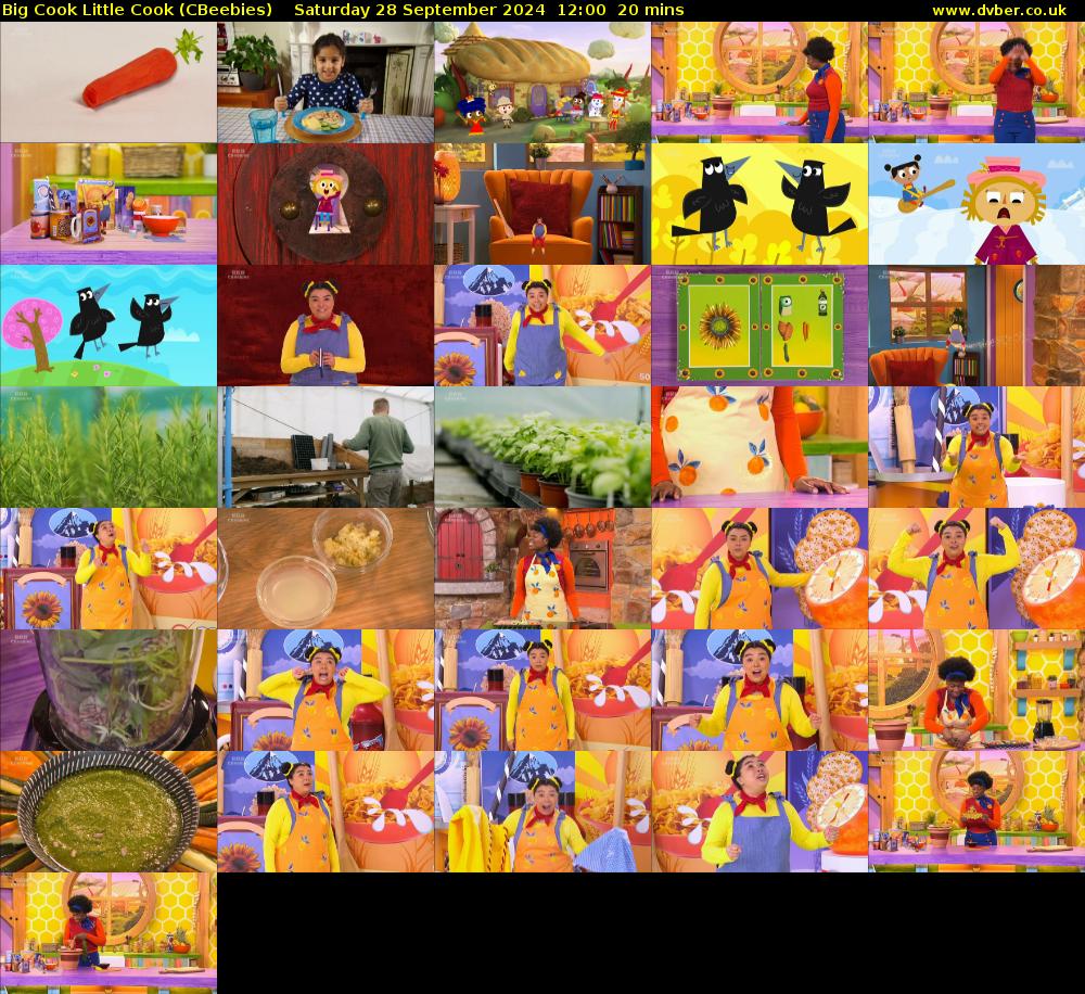 Big Cook Little Cook (CBeebies) Saturday 28 September 2024 12:00 - 12:20