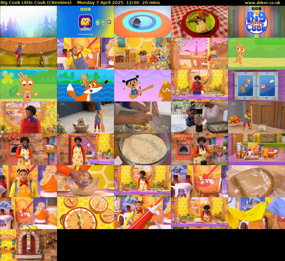 Big Cook Little Cook (CBeebies) Monday 7 April 2025 12:00 - 12:20