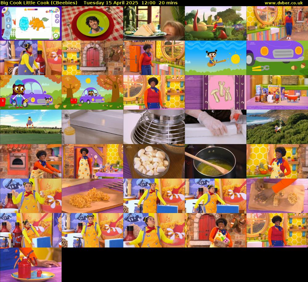 Big Cook Little Cook (CBeebies) Tuesday 15 April 2025 12:00 - 12:20